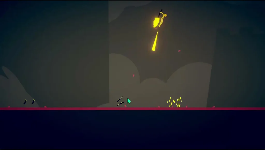 Stick Fight: The Game:武器による飛行